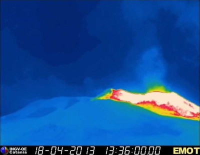 La ripresa termica della webcam sull'Etna (ingv.it)