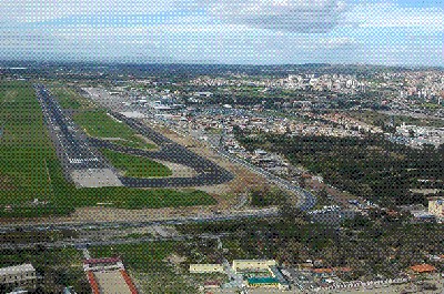 Una veduta dall'alto dell'aeroporto di Fontanarossa